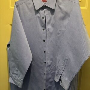 Alfani Blue Casual Button Down Shirt with Classic Style